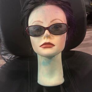 Christian Lacroix Red and Black Lens Sunglasses